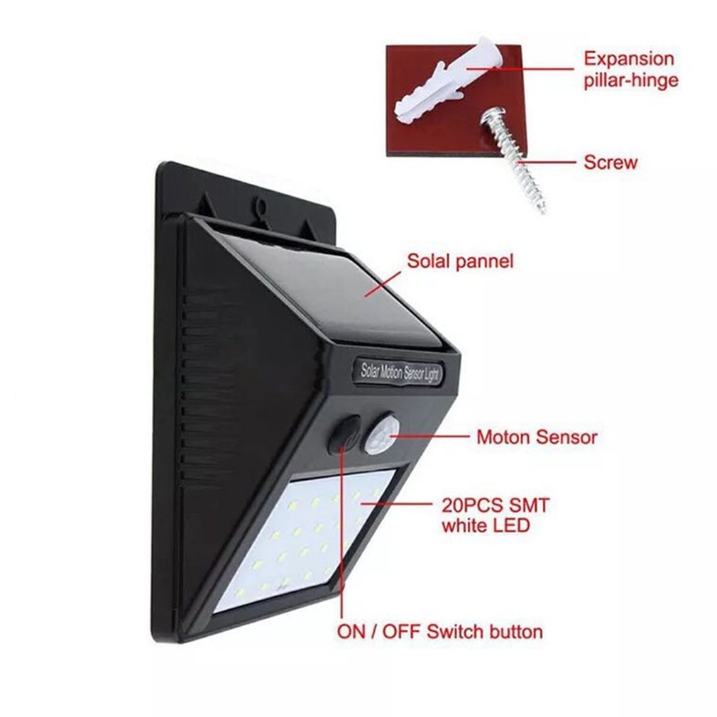 Solar Lamp Charging Human Body Induction Wall Lamp Outdoor Waterproof Garden Lamp Lighting Wall Lamp