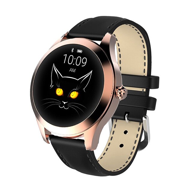 KW10 Waterproof Smart Watch Women Lovely Bracelet Heart Rate Monitor Sleep Monitoring Smartwatch Connect IOS Android PK S3 band: KW10 Gold Black / No retail box