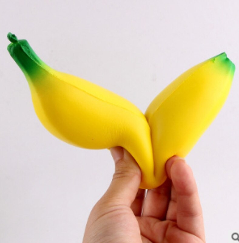 18CM Simulation Banana Squishy Spielzeug Langsam Rising Squeeze Stress Dekompression Puppe Q6PD