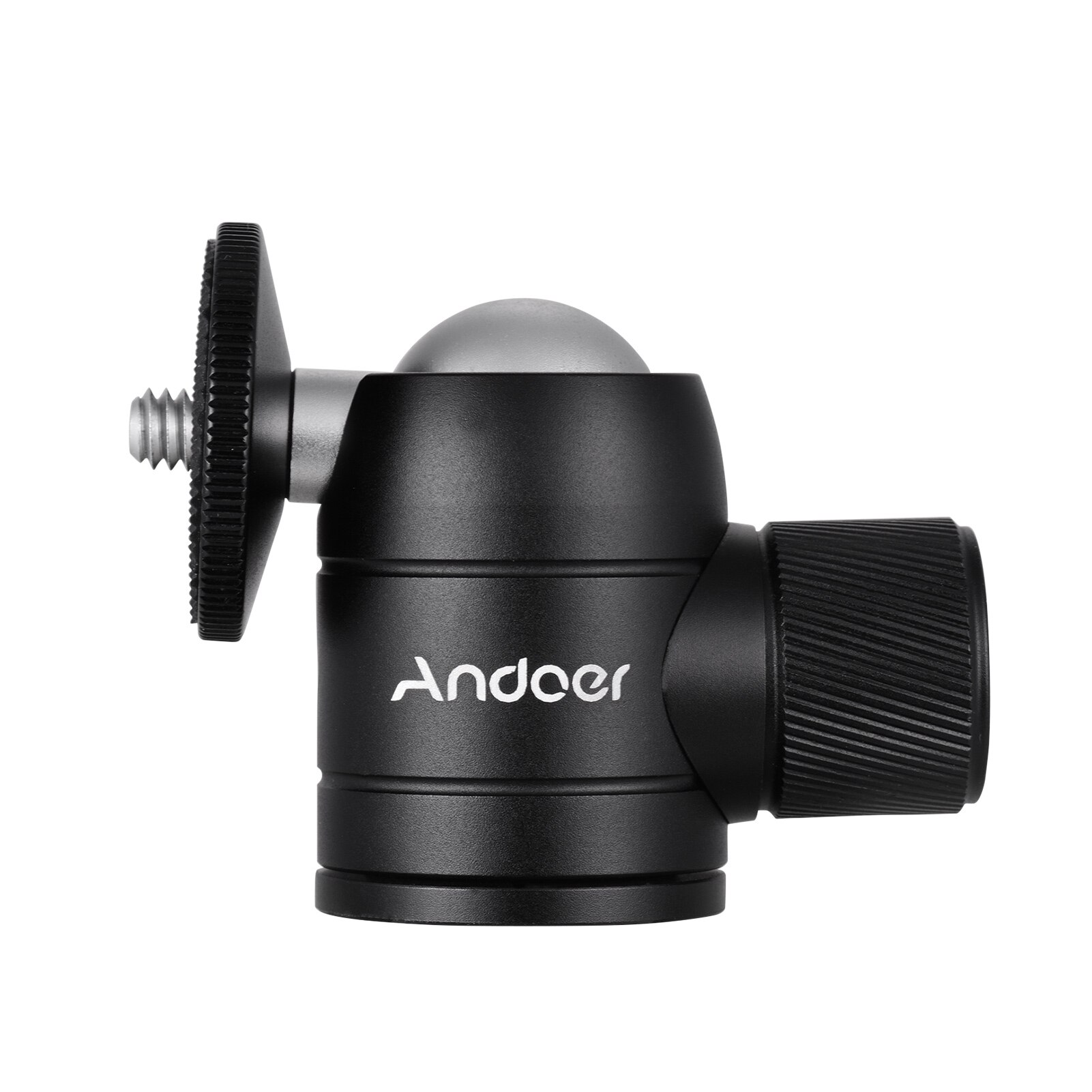 Andoer Aluminum Alloy Mini Ballhead Ball Head 360 Panoramic Head with 1/4 Inch Screw Mount for DSLR ILDC Camera Tripod Monopod