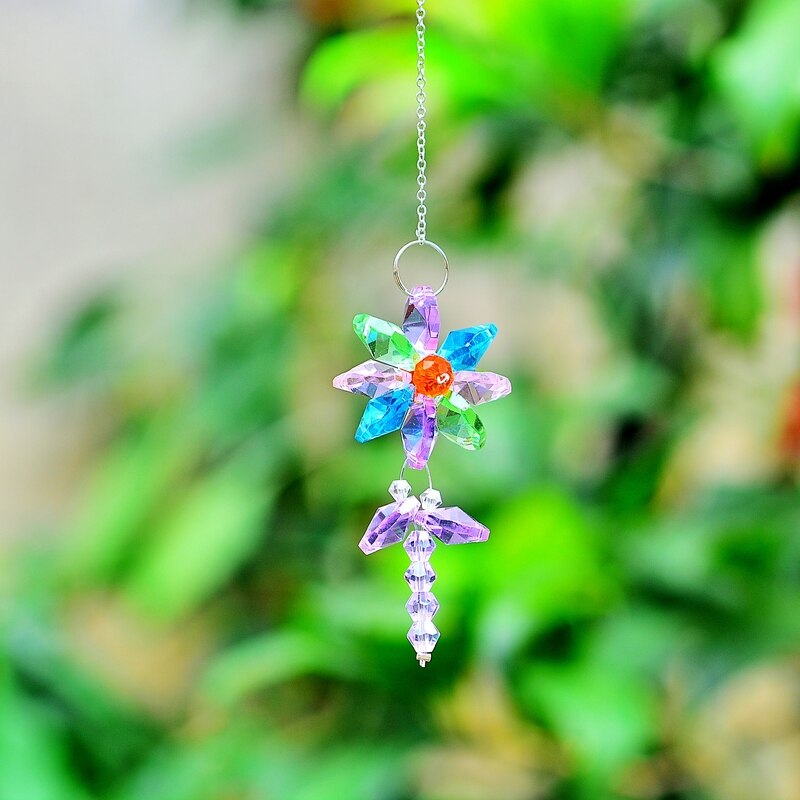 Kainai Tuin Suncatcher Haning Bloem Venster Decoratie Ornament Art Rainbow Maker Diy Suncatcher Tuin Deco Kristal Fengshui