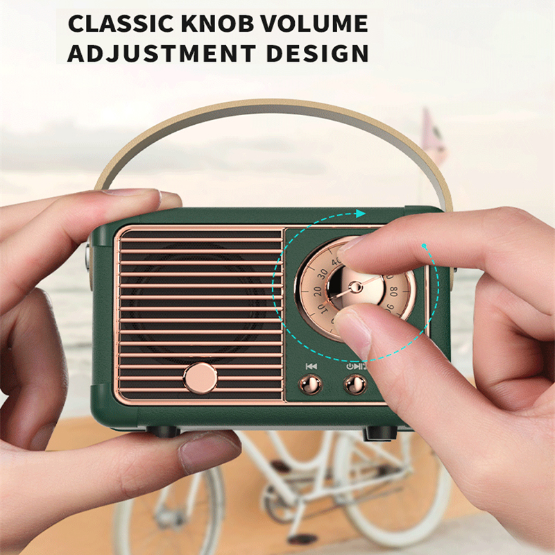 Mini haut-parleur H2 classique rétro compatible Bluetooth, récepteur Radio FM, décoration Portable, lecteur de musique de voyage