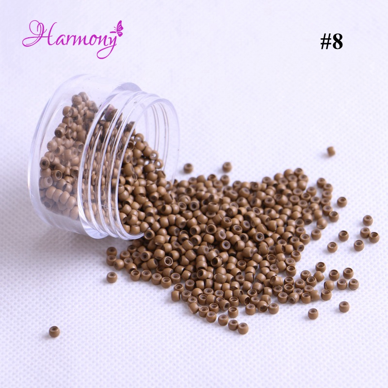 1000 stücke/viel 2,9x1,6x2,0mm blond Farbe Kupfer Silikon Nano Ringe Perlen Verknüpfungen Für Nano haar Erweiterungen 7 Farben erhältlich