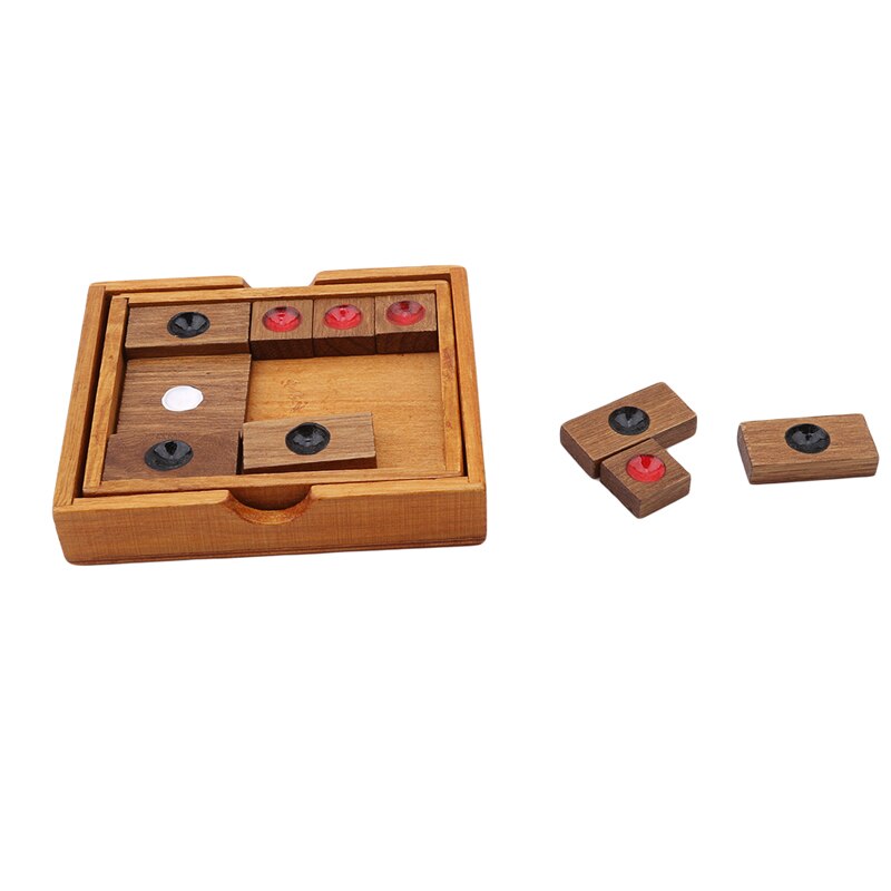 Classical Wooden Slide Escape Puzzle Brain Teaser Chinese Huarong Sliding-Puzzle Kids Intelligence Educational Development Toy