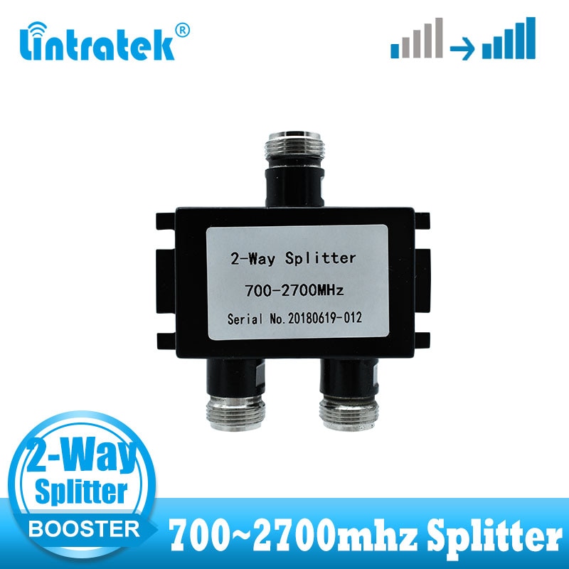 Lintratek 700mhz~2700mhz 2 Way Splitter 2-way Micro-Strip Divider For GSM DCS WCDMA 2G 3G 4G Mobile Signal Booster Repeater