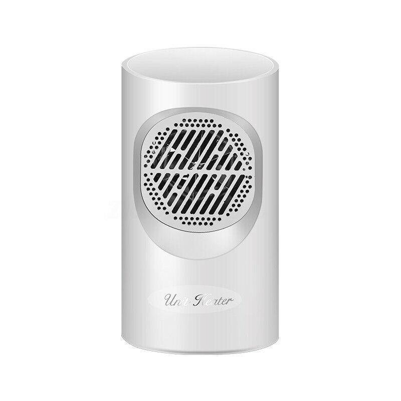 400W 220V Home Mini Electric Heaters Portable Mini Fan Warmer Indoor Outdoor Camping Heating Machine Desktop Household EU Plug: White / Basic version
