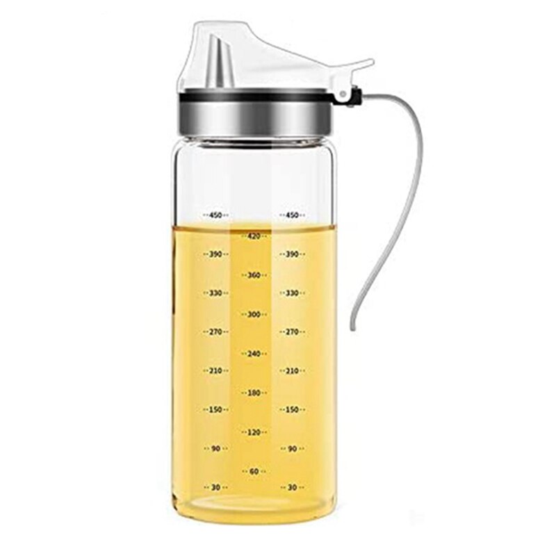 Olijfolie Dispenser Fles Olie En Azijn Dispenser Salade Dressing Cruet Glazen Fles, Loodvrij Glas Olie Dispenser: Default Title