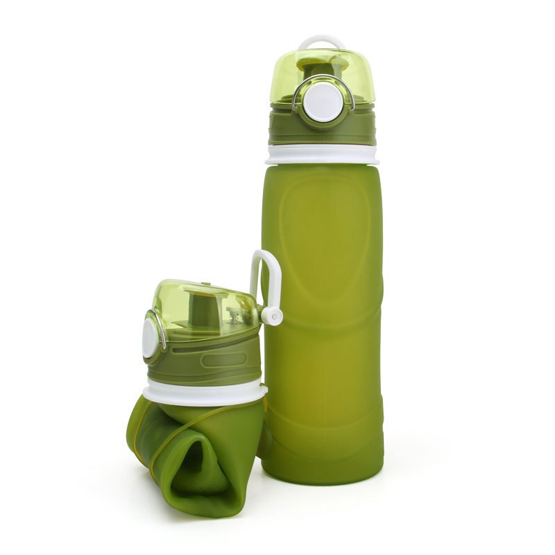 Silikonskakflaskor som fällbar bärbar utomhusresa campingvattenflaska proteinpulver sport shaker kopp drinkware leverans 29: C