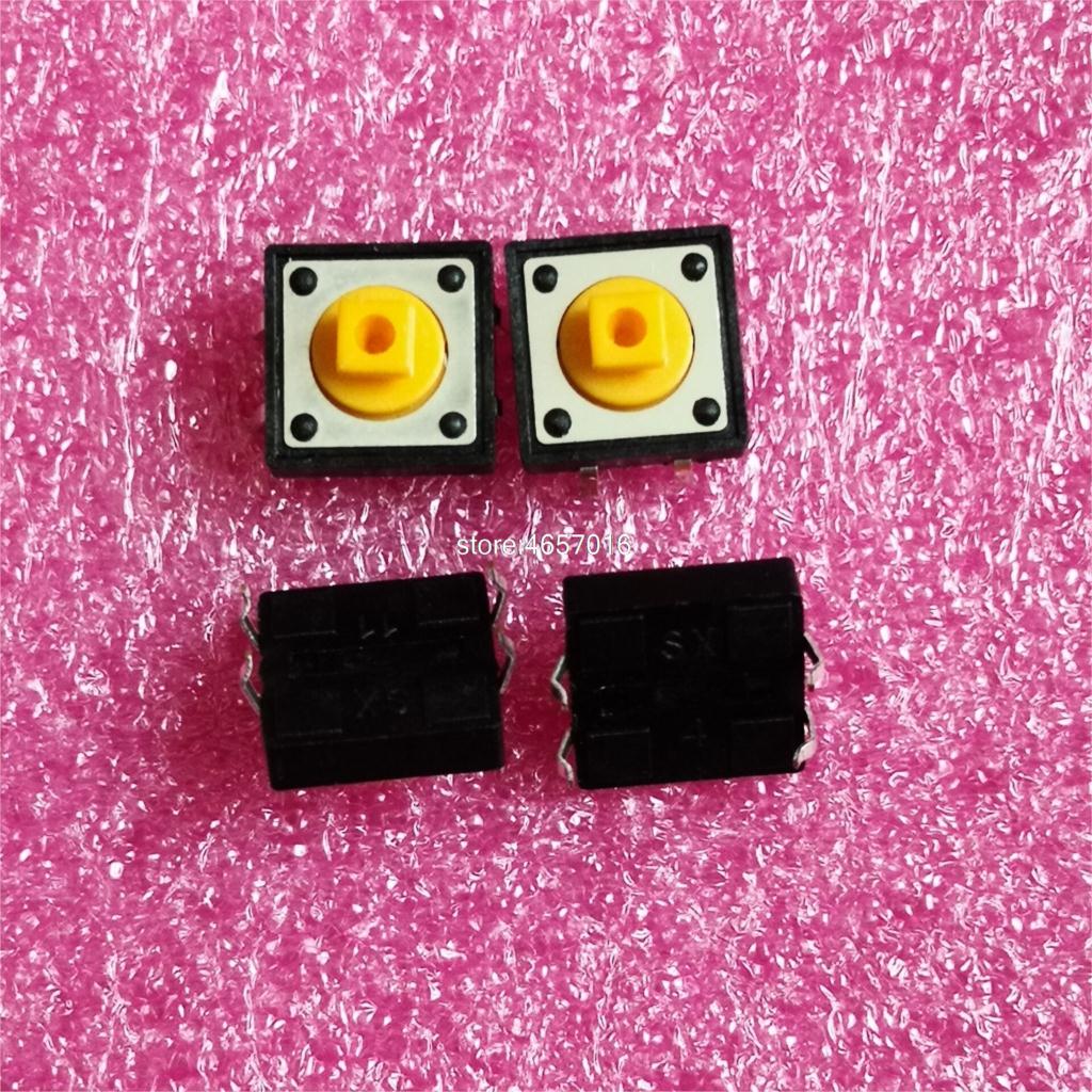 25 Stuks Tactile Drukknop Schakelaar Momentary 12*12*7.3 Mm Micro Switch Knop + 25 Stuks Tact cap (5 Kleuren)