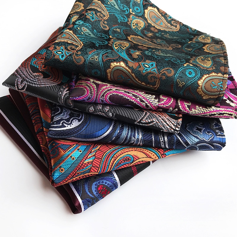 Fabrik männer Jahrgang Paisley Blumen- die Seide Taschentuch Tasche Platz Männer Hanky Hochzeit Brust Handtuch