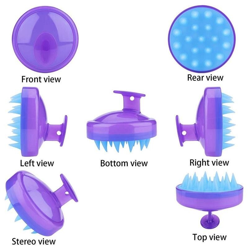 Handheld Siliconen Hoofd Massage Borstel Zacht Haar Hoofdhuid Borstel Wassen Kam Borstel Siliconen Wassen Massage Borstel Beauty Tool