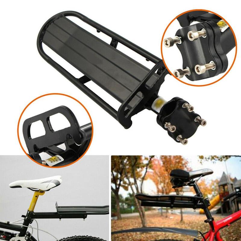 Bike Bicycle Rear Rack Bracket Seat Post Mount Pannier Shelf Carrier Luggage T0F6