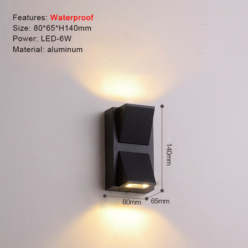 LED-Außen leuchten wasserdicht ip65 Wand leuchte Veranda Garten beleuchtung 6w 10w AC85-265V Außenwand leuchte Korridor Treppen lampen: YELLOW