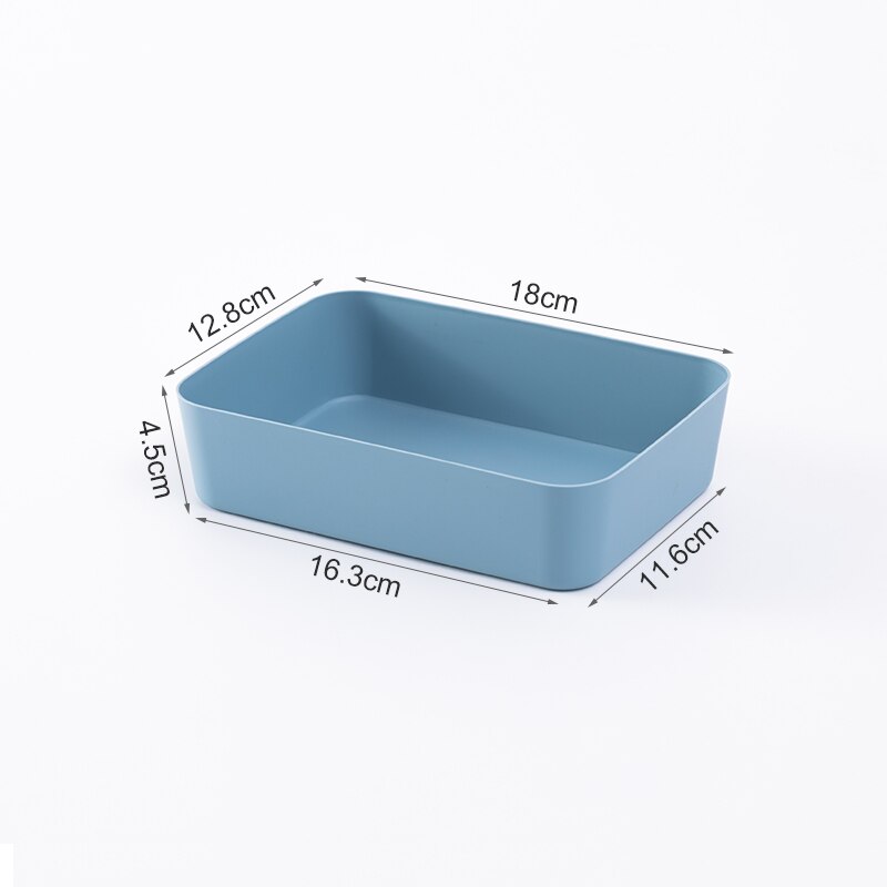 BNBS Kitchen Plastic Drawers Cutlery Organizer Storage Cabinet Dividers For Drawers Units Separator For Boxes Cutlery Tray Box: Blue S
