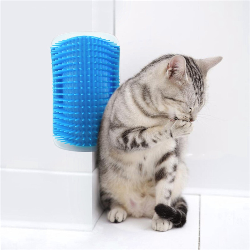 Kæledyrsprodukter katteudstyr kat kæledyr selv groomer børste væg hjørne pleje hår kam massage værktøj katte skraber