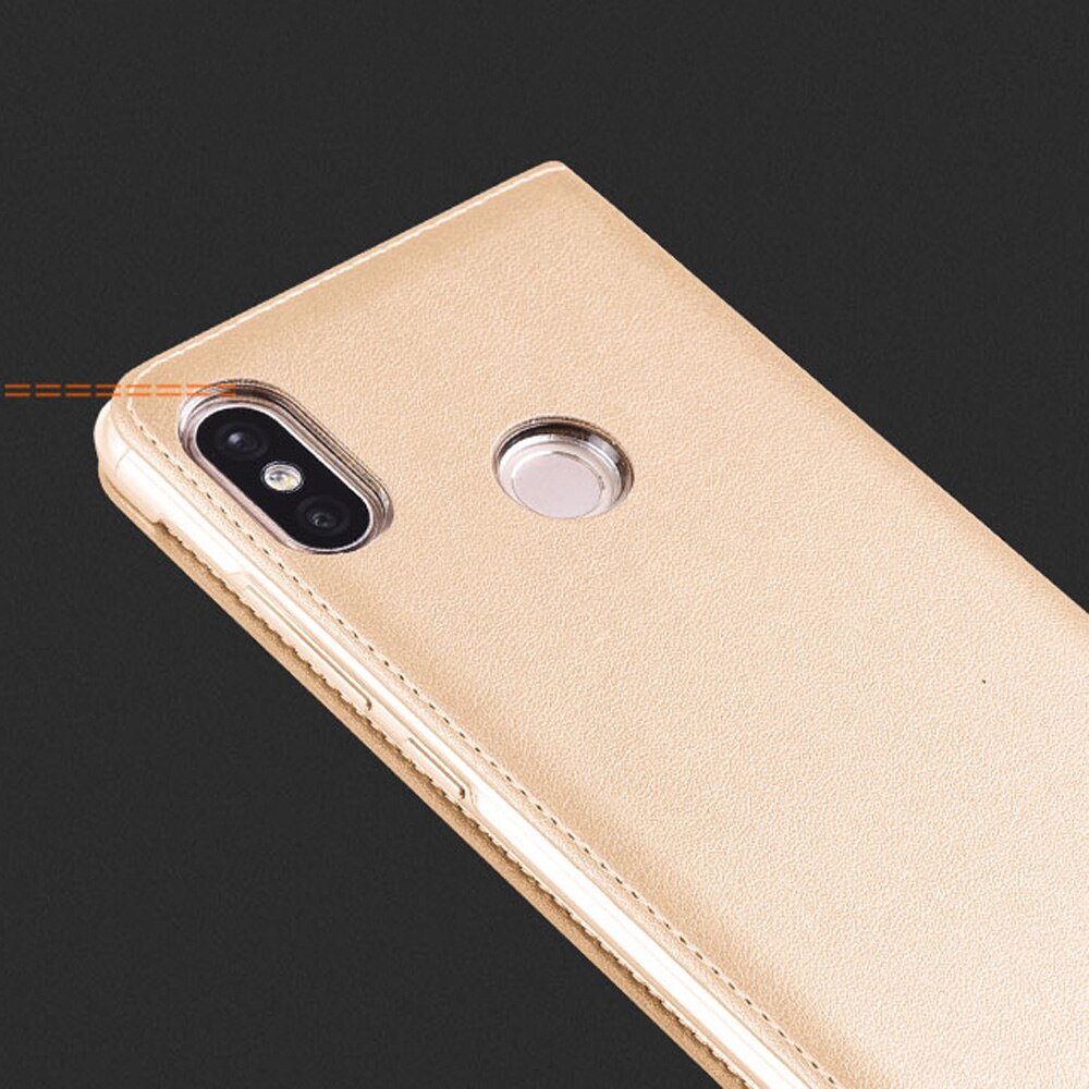 Luxury Leather Phone Flip Case For Xiaomi Redmi Note 5 Note5 Pro 5pro Clear Window Xiomi Xaomi Xiami Magnetic Smart View Cover