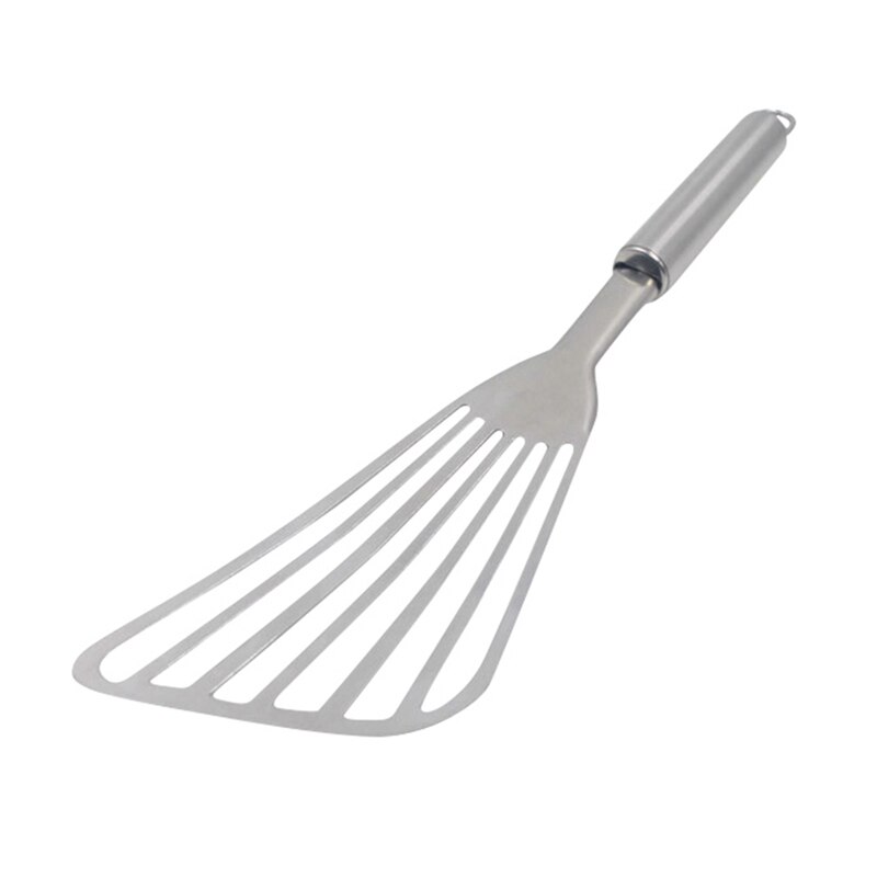 Acero inoxidable pescado frito espátulas filete pala pescado Turner ranurado biselado cocina utensilios de cocina