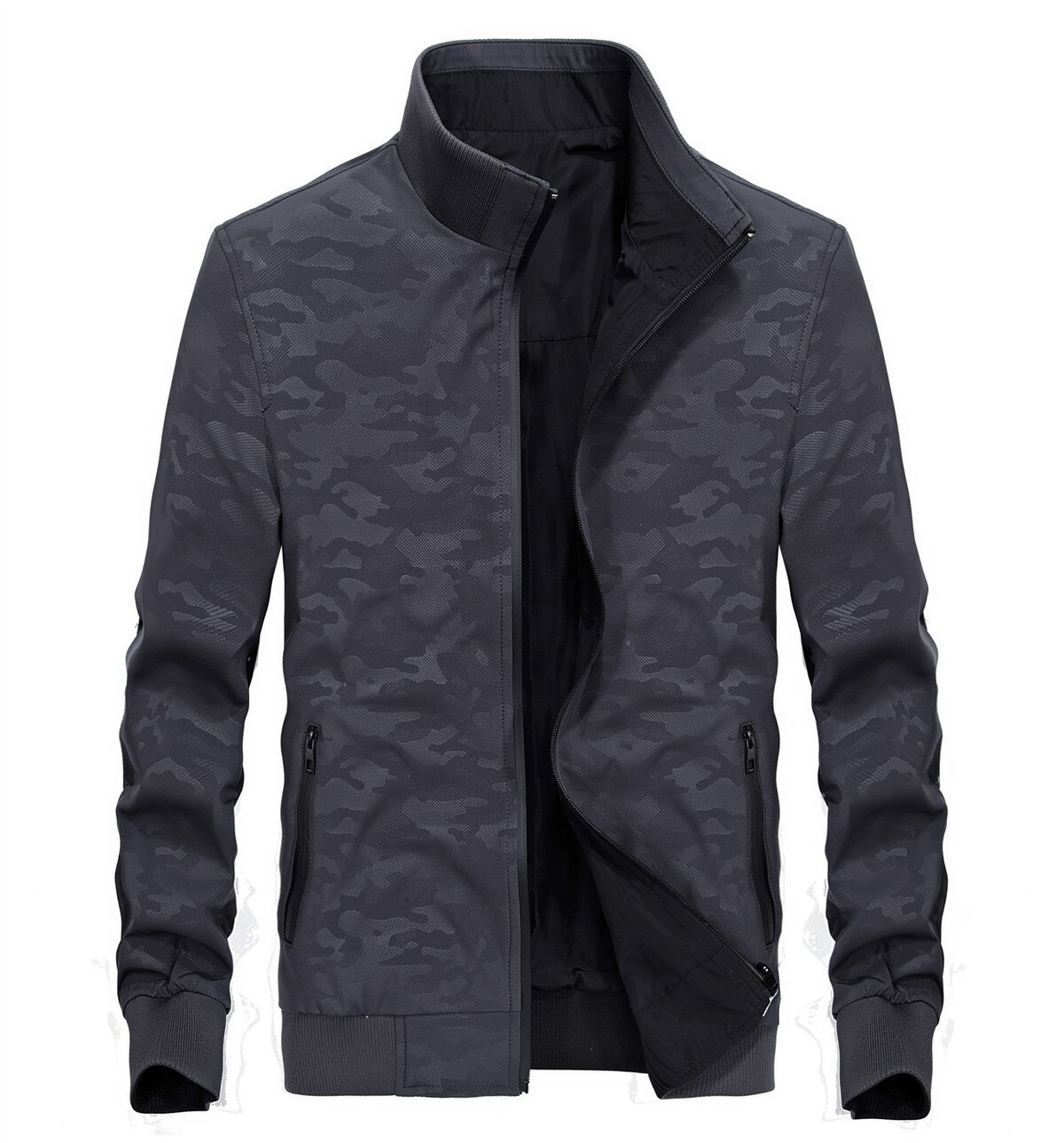 Men Two-sided Outdoor Hiking Climbing Camping Keep Warm Clothes Male Sports Training Stand Collar Jacket M-3XL Loose Coat