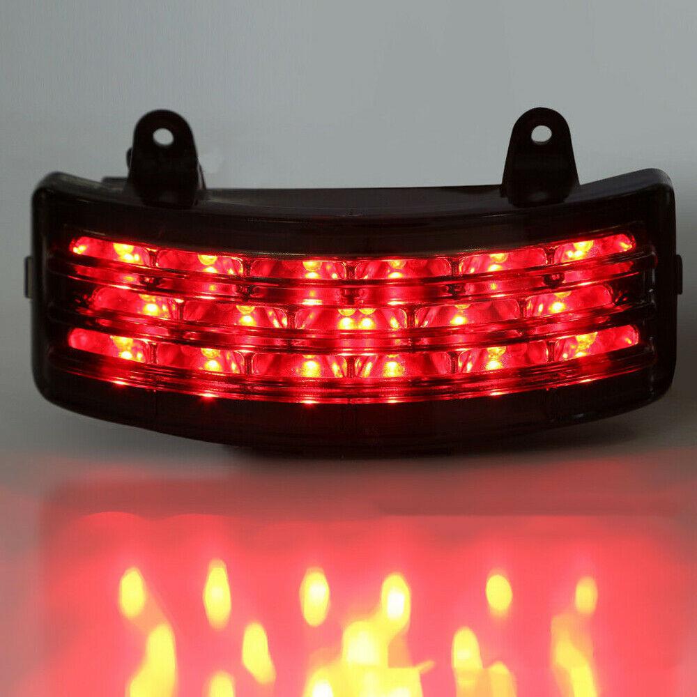 Tri-Bar Splash Guard LED Tail Brake Turn Signal Light for Harley Touring Street Glide