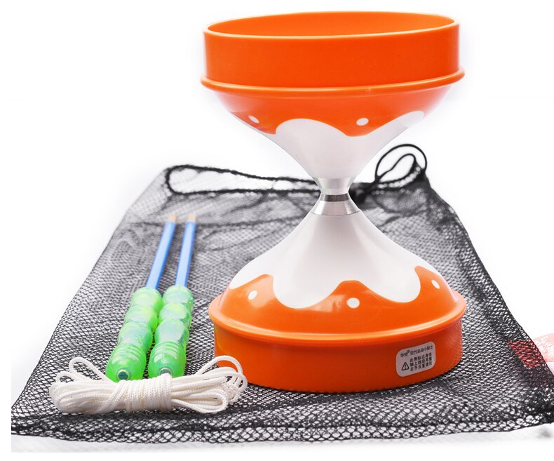 Juguete clásico de 3 rodamientos para niños, cuenco con varillas de mano, malabares de cuerda, juego de Yoyo chino giratorio, , juguete al aire libre,