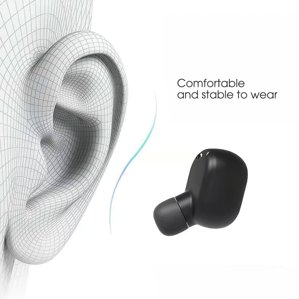 Kebidu sport  m1 bluetooth-headsets, draadloze oordopjes, 5.0 tws-oortelefoons met ruisonderdrukkende microfoon voor iphone, xiaomi, huawei en samsung.
