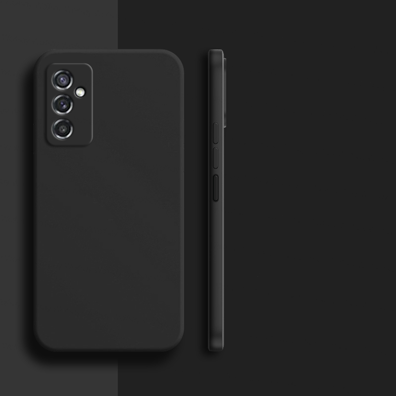 Voor Samsung Galaxy M52 5G Case Galaxy M23 M33 M53 M52 M12 A13 A33 A53 Cover Shockproof Vloeibare Siliconen telefoon Geval Samsung M52 5G: For Samsung M22 / Black