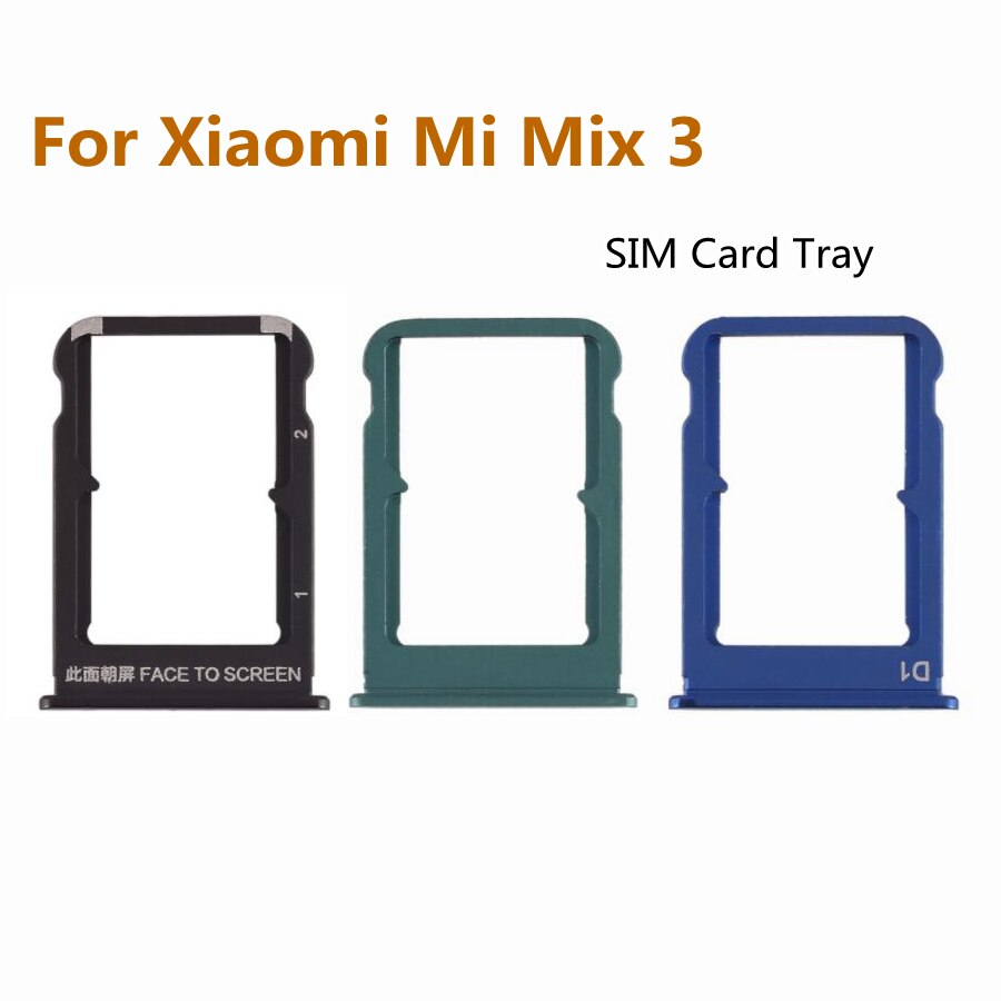 For Xiaomi Mi Mix 3 SIM Card Tray Holder Micro SD Card Slot Holder Adapter Replacement Parts for Xiaomi mix3 SIM Tray