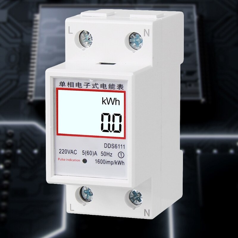 80A Din rail Single Phase Two Wire LCD Digital Dis... – Grandado