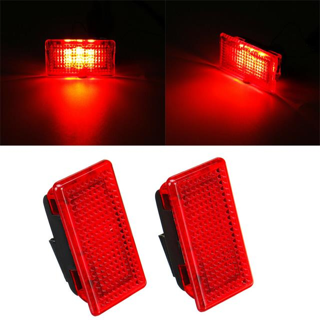 4Pcs Car Upgrade LED Interior Light Bulbs For Tesla Model 3 Model S Model X Easy Plug Replacement Indoor Trunk Light LED Light: 2pcs Red