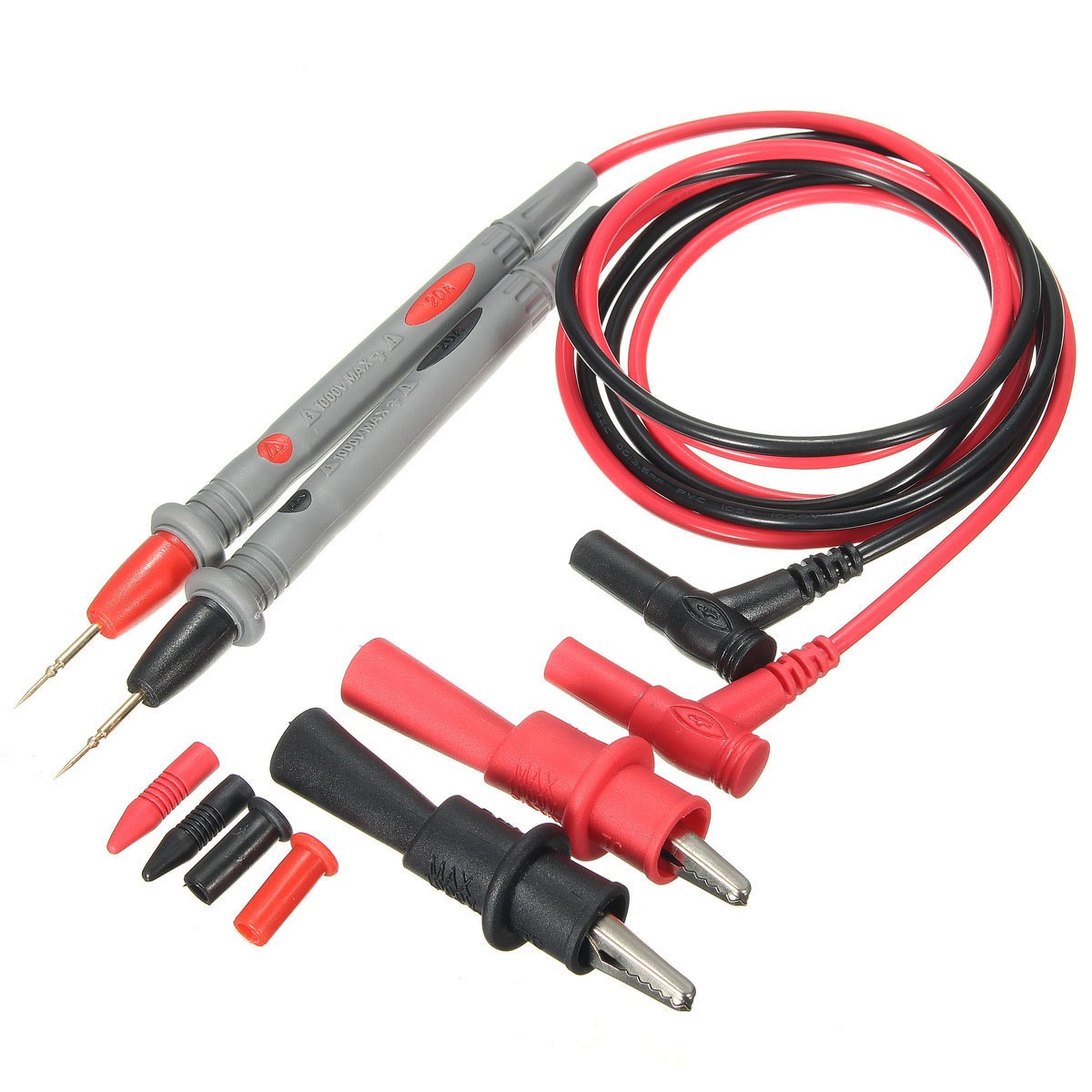 1000V 20A Probe Test Lead + Clips Clamp Cable Wire Test For Multi Meter Tester Digital Multimeter