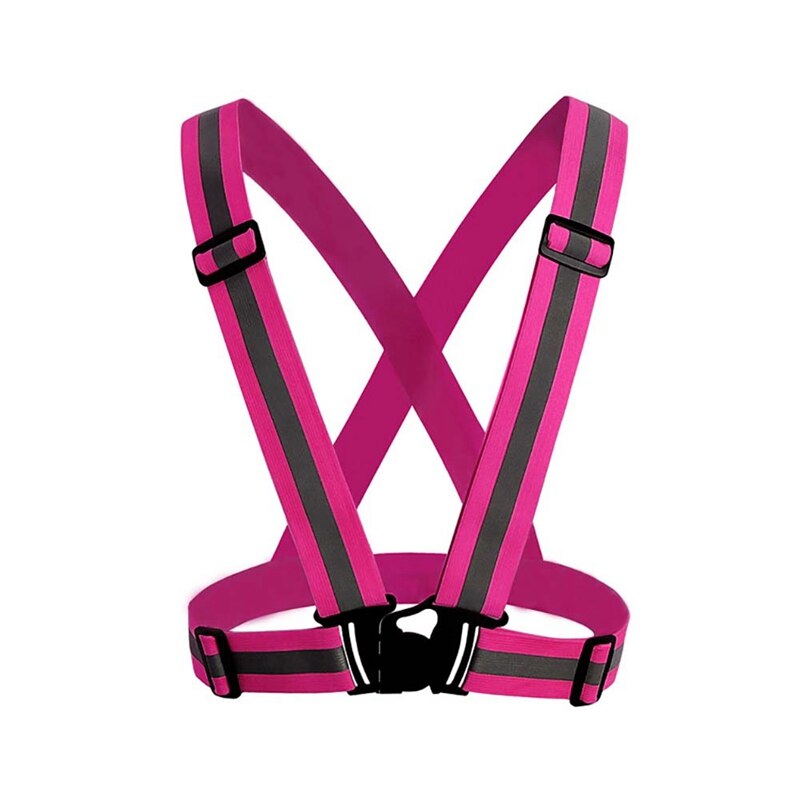 Motocycle Jacket Reflective Vest High Visibility Waistcoat Outdoor Cycling Hiking Jacket Tank Outdoor Safety Jacket: PINK