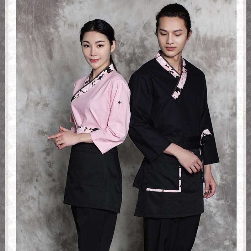 chef uniform Japanese service Kimono working wear Restaurant clothes