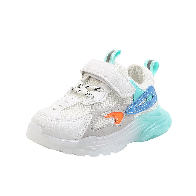 Cozulma Baby Boy Schoenen Baby Meisje Sneakers 1-3 Jaar Kids Zachte Bodem Ademend Sport Schoenen Peuter Infant Casual sneakers Kind: Blauw / 22 (inside 14 cm)