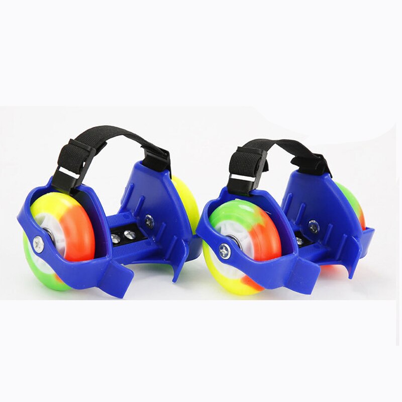 Patines portátiles de ruedas dobles para niños y niñas, 1 par: Blue