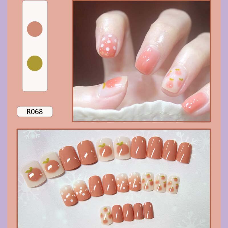 24 pièces/ensemble Dollar signe faux ongles détachable blanc pointu faux ongles décoration Nail Art outils presse sur faux ongles avec de la colle