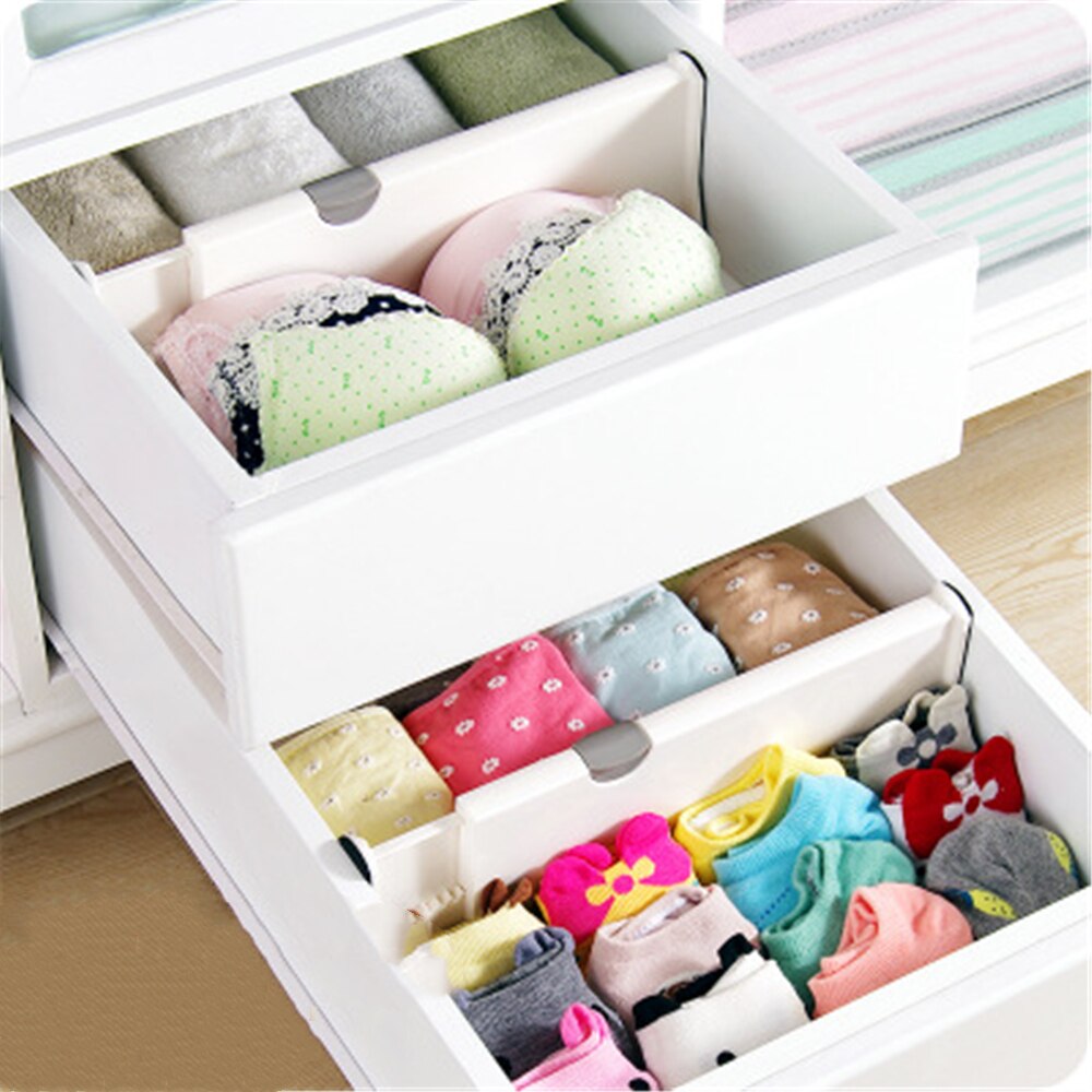 Telescopic Partition Adjustable Drawer Divider Free Combination Classification Baffle Household Wardrobe Storage Box DIY Board