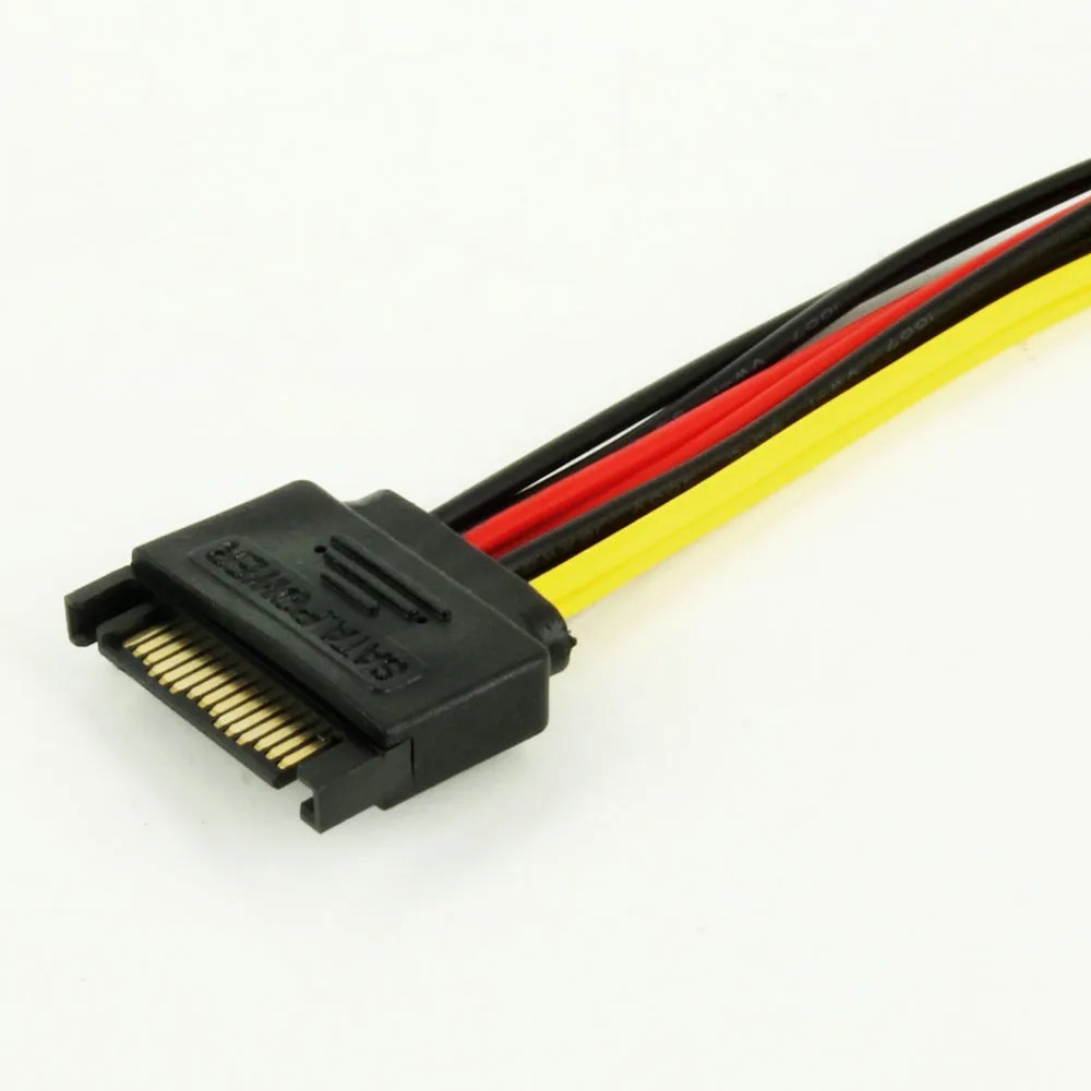 Coolcirc-Cable divisor de alimentación SATA Y, Cable de alimentación SATA macho a doble hembra de 15 pines, Cable de extensión Sata para disco duro HDD SSD