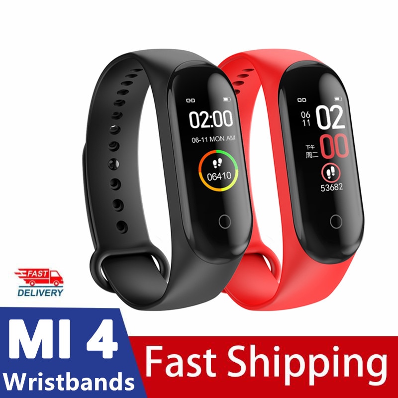 Smart Horloge Armband Stappenteller Fitness Tracker Bloeddrukmeter Sport M4 Waterdichte Slimme Horloge Slimme Elektronica