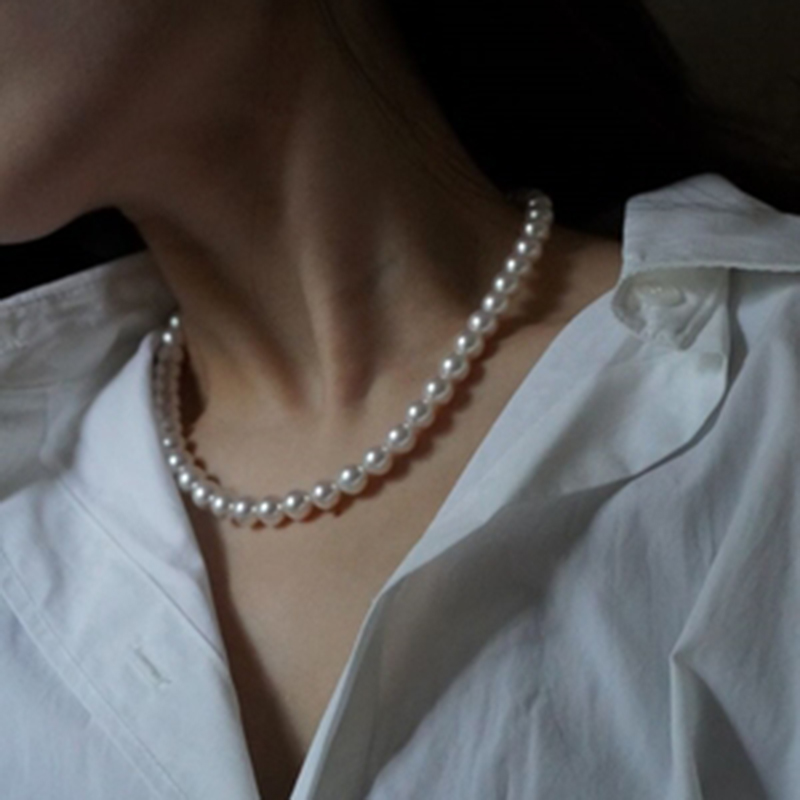 Witte Parel Kralen Choker Ketting Voor Vrouwen Wedding Meisje Vrouwelijke Kraag Kettingen Kralen Ketting Trendy Sieraden