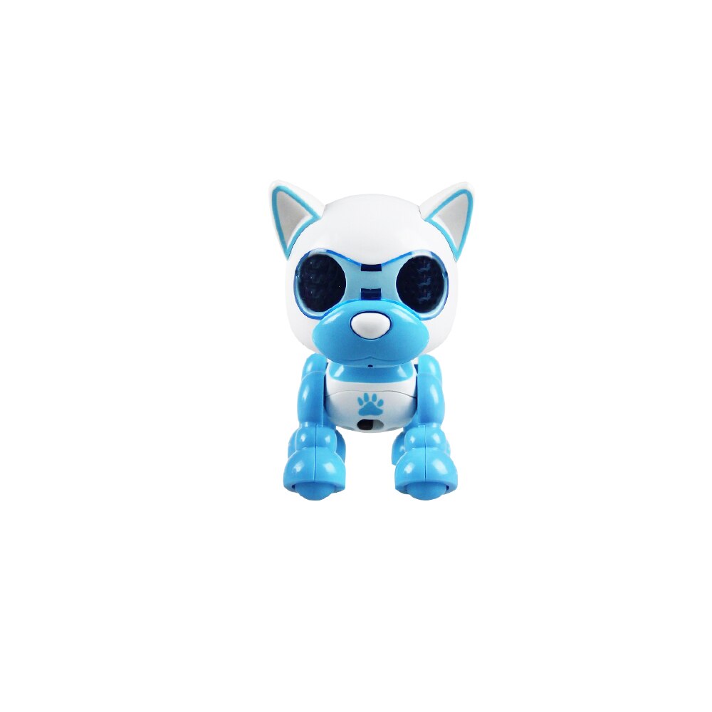 EBOYU Nette Clever Hund UInteractive Clever Welpen Roboter Hund Mit LED Augen Klang Aufnahme Singen Schlaf Nettes Spielzeug: Blau