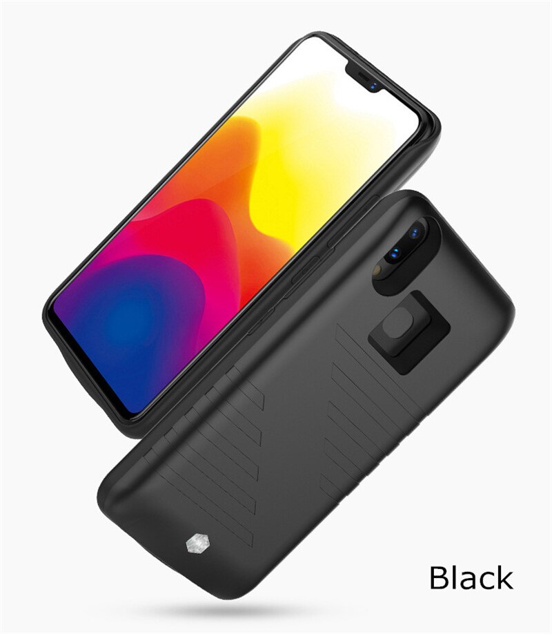 NTSPACE 6800mAh Slim Power Bank Case For VIVO V9 Battery Case Portable Charger Case External Battery Powerbank Cover For VIVO V9: Black