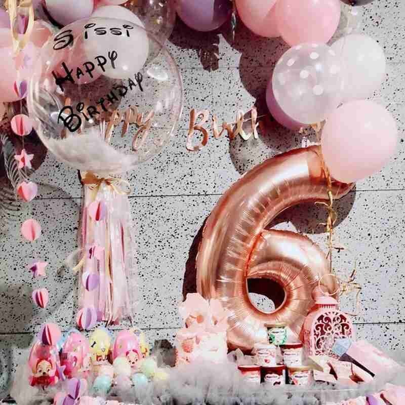 1Pc 40 Inch Ballen Cijfers Grote Aluminiumfolie Digitale Voor Kinderen Decoratie Verjaardag Ballon Ballen Groot Aantal Cijfers P q5V8