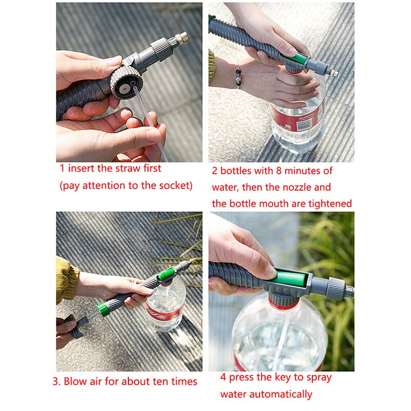 High-pressure air pump manual sprayer adjustable beverage bottle spray nozzle nozzle garden watering tool supplies
