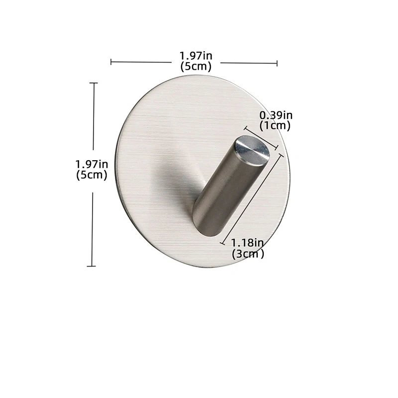 Self Adhesive Wall Hook Stainless Steel Towel Rack Bathroom Hardware Shelf Robe Hooks Hanger Shower Shelf Hanging Accessories