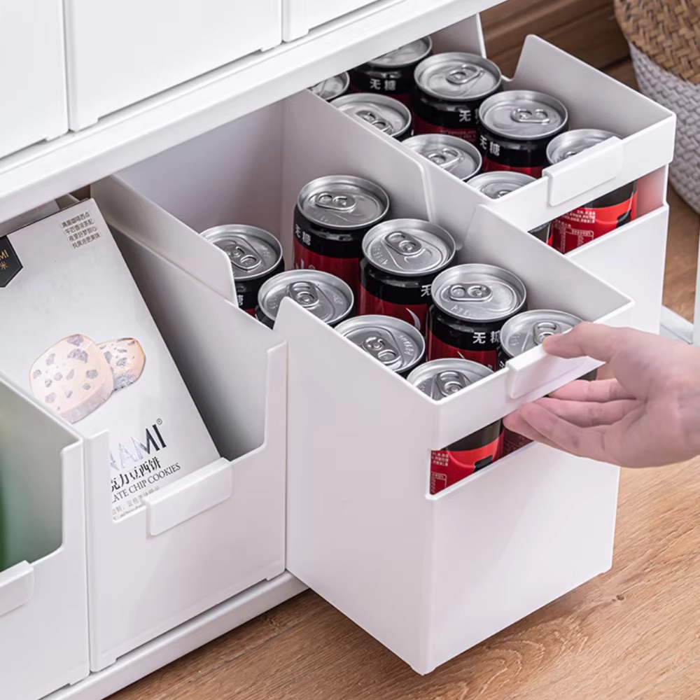 Rechtwinklige Aufbewahrungsbox, Küchenschrank, multifunktionale Schublade, Organizer-Kasten, erweiterbarer Aufbewahrungskorb, Schreibtisch-machen-hoch-Organizer