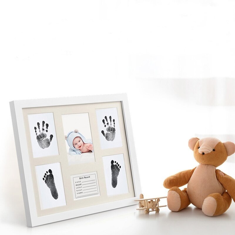Pasgeboren Handafdruk Voetafdruk Fotolijst Baby Verjaardag Aandenken Foto Ornamenten Q1FE