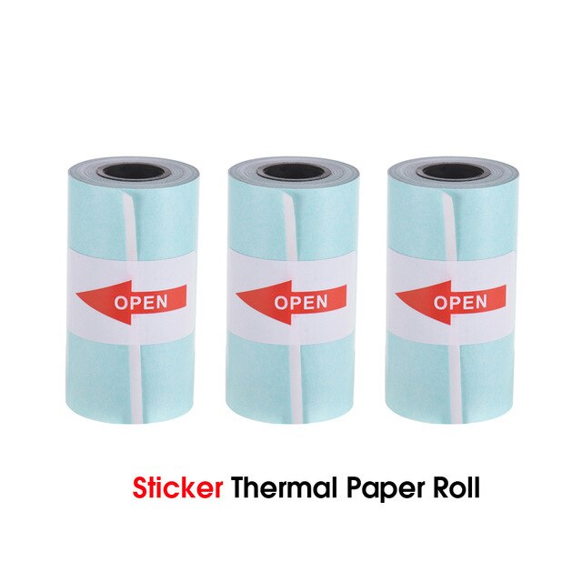 Carta termica per etichette per stampante tascabile PeriPage A6 con rotolo di carta adesiva stampabile autoadesiva diretto 57*30mm(2.17 * pollici): Sticker 3 Rolls