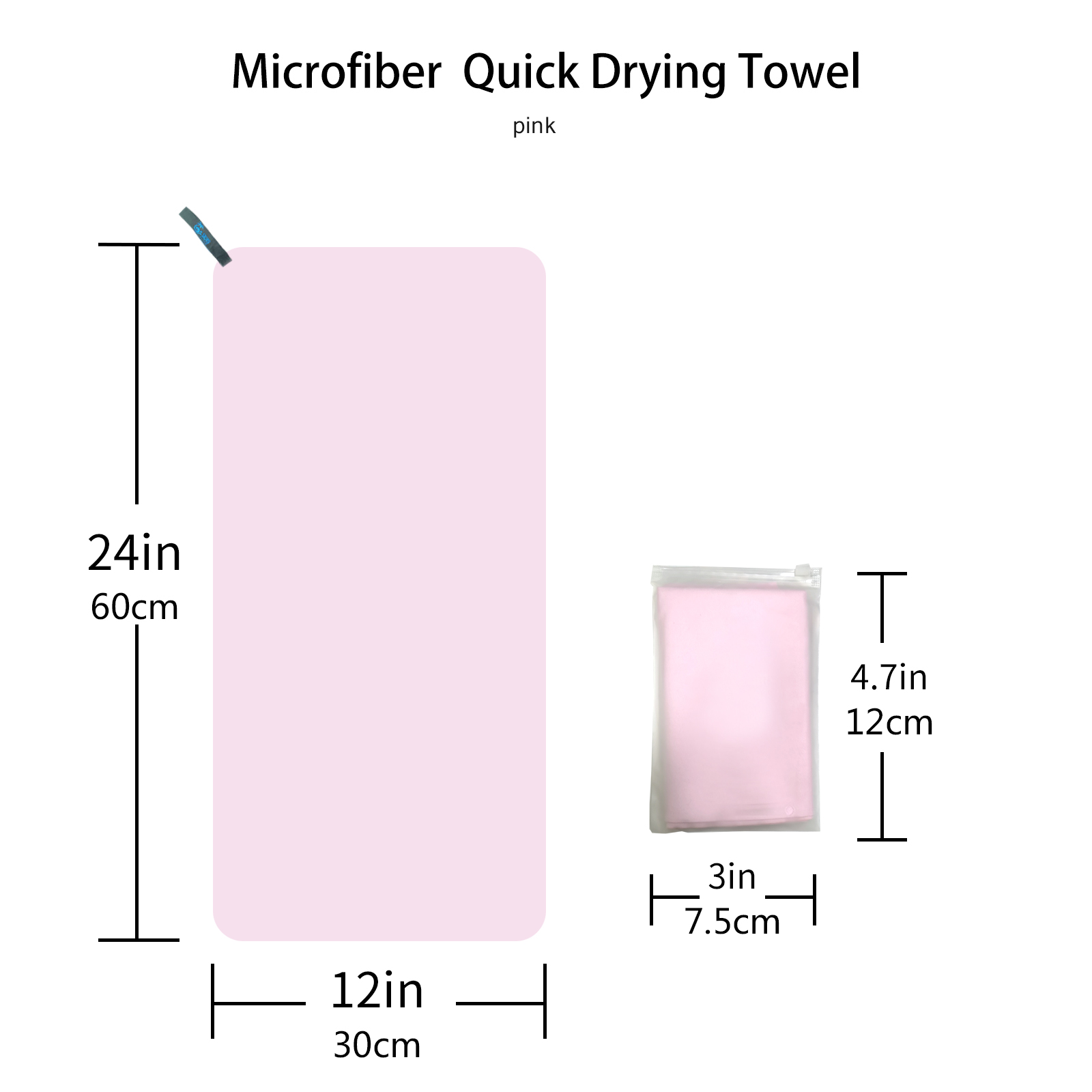 Mutao 1pc mikrokuituinen nopeasti kuivuva pyyhe , 12 " *24 " pehmeä kasvopyyhe kylpypyyhe, täydellinen urheilu- ja matka- sekä nopeasti kuivuva rantapyyhe: Beige