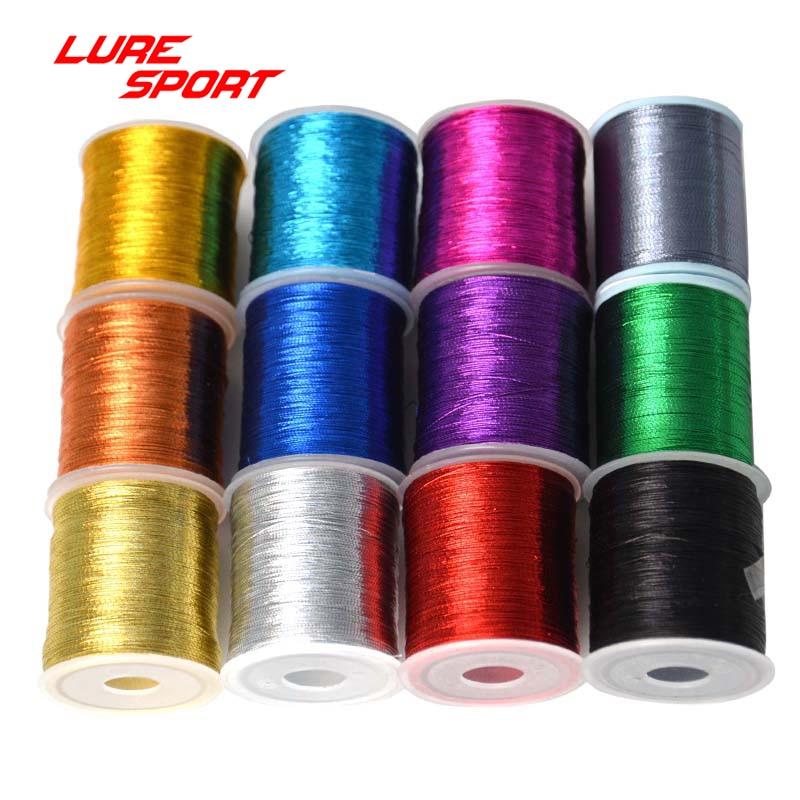 LureSport 3pcs Metallic Thread Rod building component Decorating rod wrap thread Pole Repair DIY Accessories