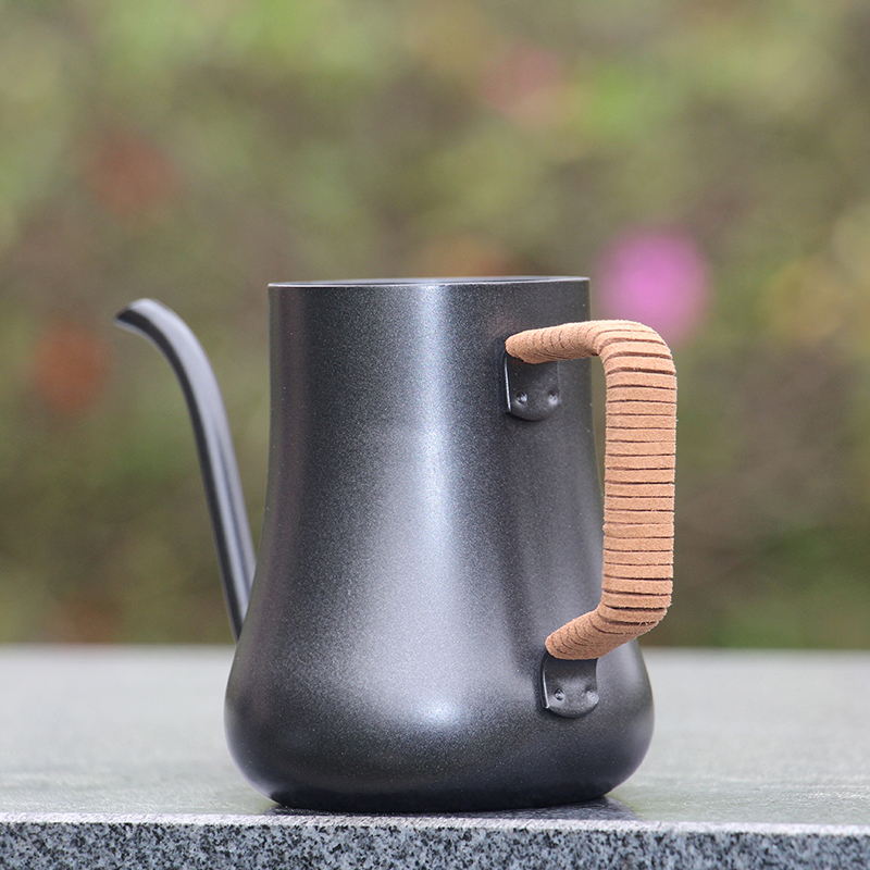 300 550ml Stainless Steel Gooseneck Drip Kettle Non-stick Coating Coffee Pot Swan Neck Drip Coffee Tea Pot Coating: Insulated 550ml